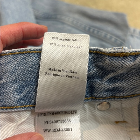 Everlane Straight Leg Jeans Rigid Way High 100% Organic Cotton Sz 29 - Picture 15 of 15